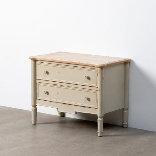 Mueble Auxiliar Natural-Crema Madera 80 X 45 X 60 Cm - Image 7