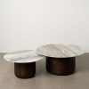 S/2 Mesa De Cafe Madeira-Mármore Room 100 X 100 X 43 Cm
