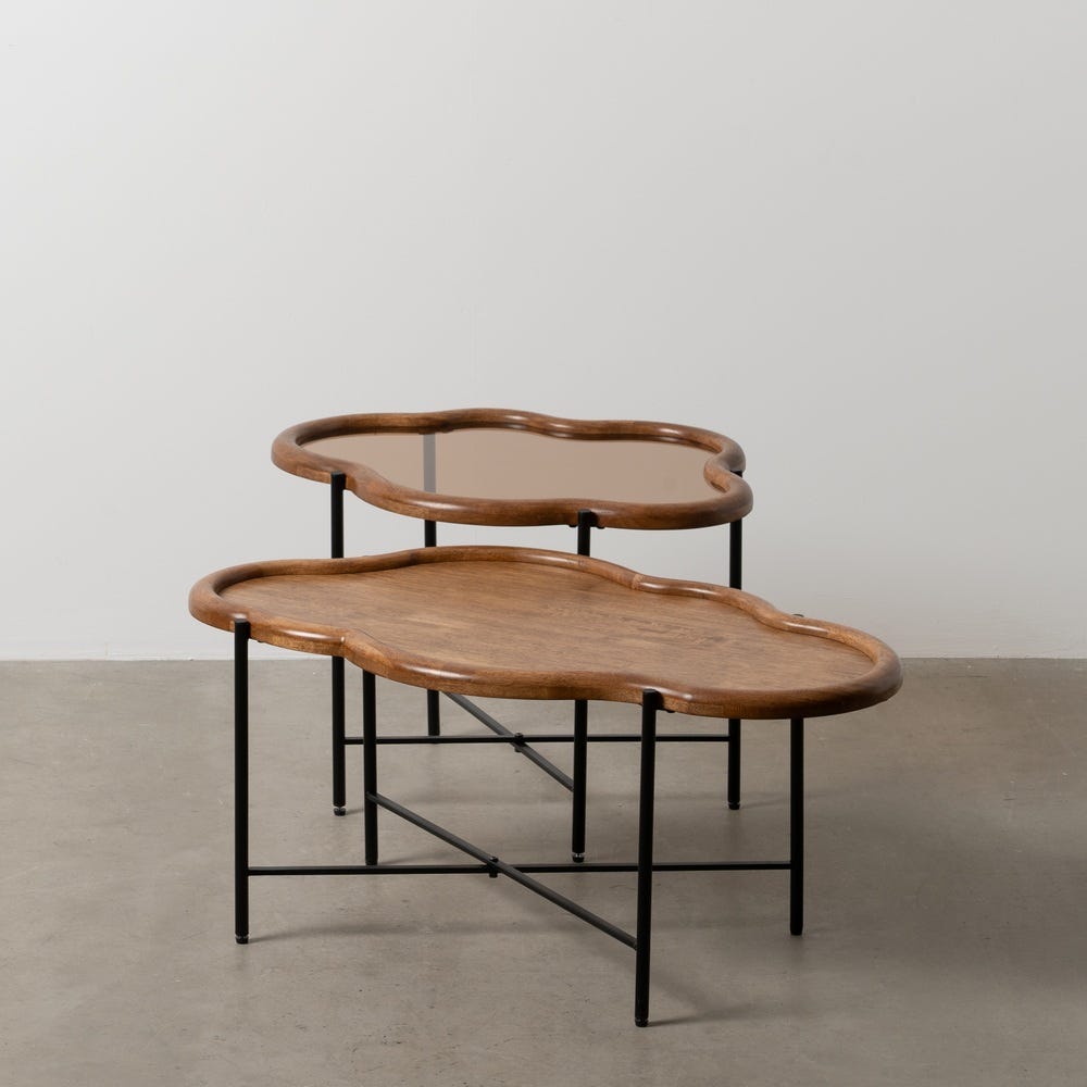 S/2 Mesa De Cafe Natural 89 X 50 X 40 Cm - Image 2