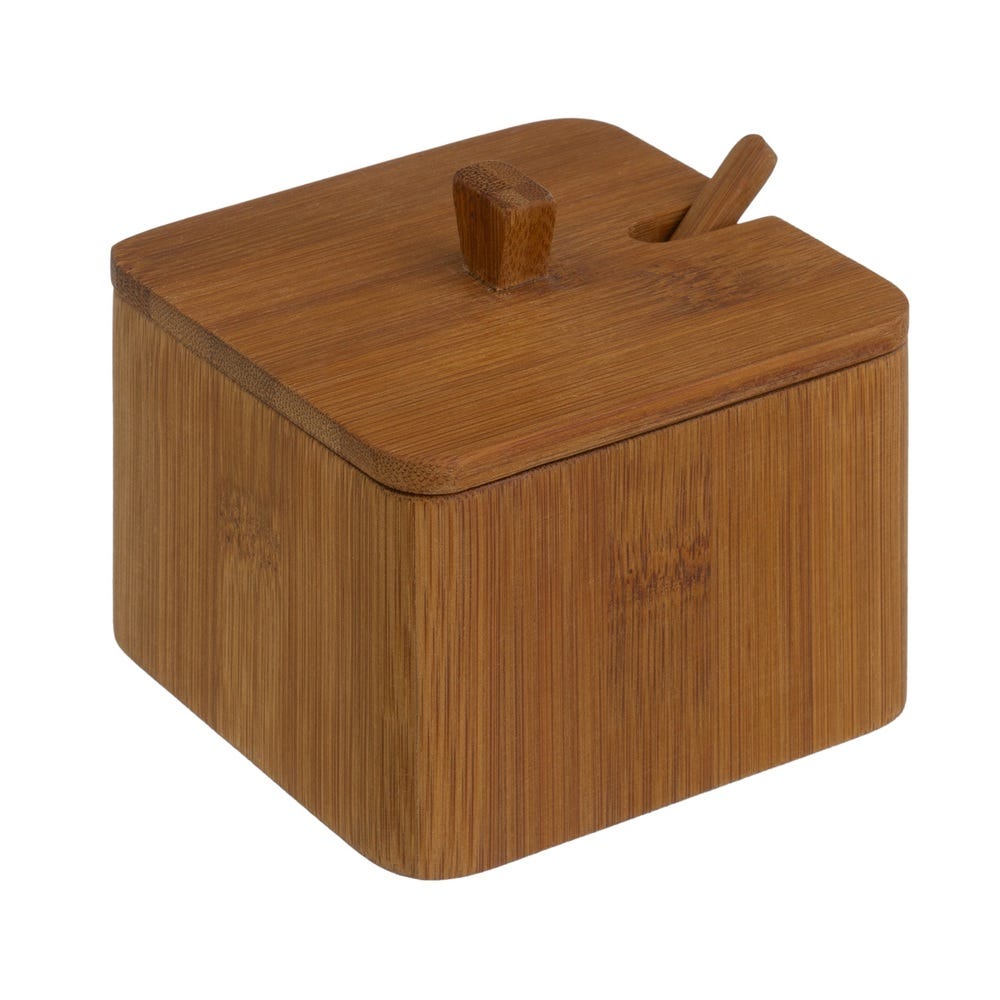 Açucareiro/Saleiro 400 Ml Bambu Nogueira 10 X 10 X 6,50 Cm (2 unidades) - Image 3