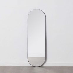 Aparador Espelho Com Decoração Em Metal Marrom. 40 X 2 X 130 Cm