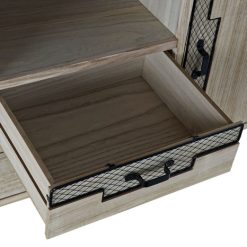 Alternative view of Buffet Paulownia Metal 120x41x65 Natural