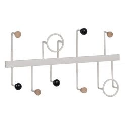 Alternative view of Cabide Decoração Em Metal Branco. 50 X 7 X 27 Cm