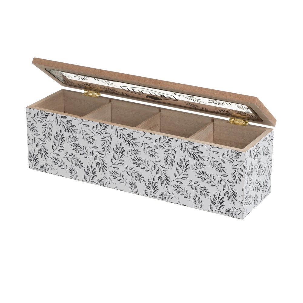 Caixa 4 Compartimentos Mdf-Cristal 29 X 8 X 9 Cm (1 unidade) - Image 2