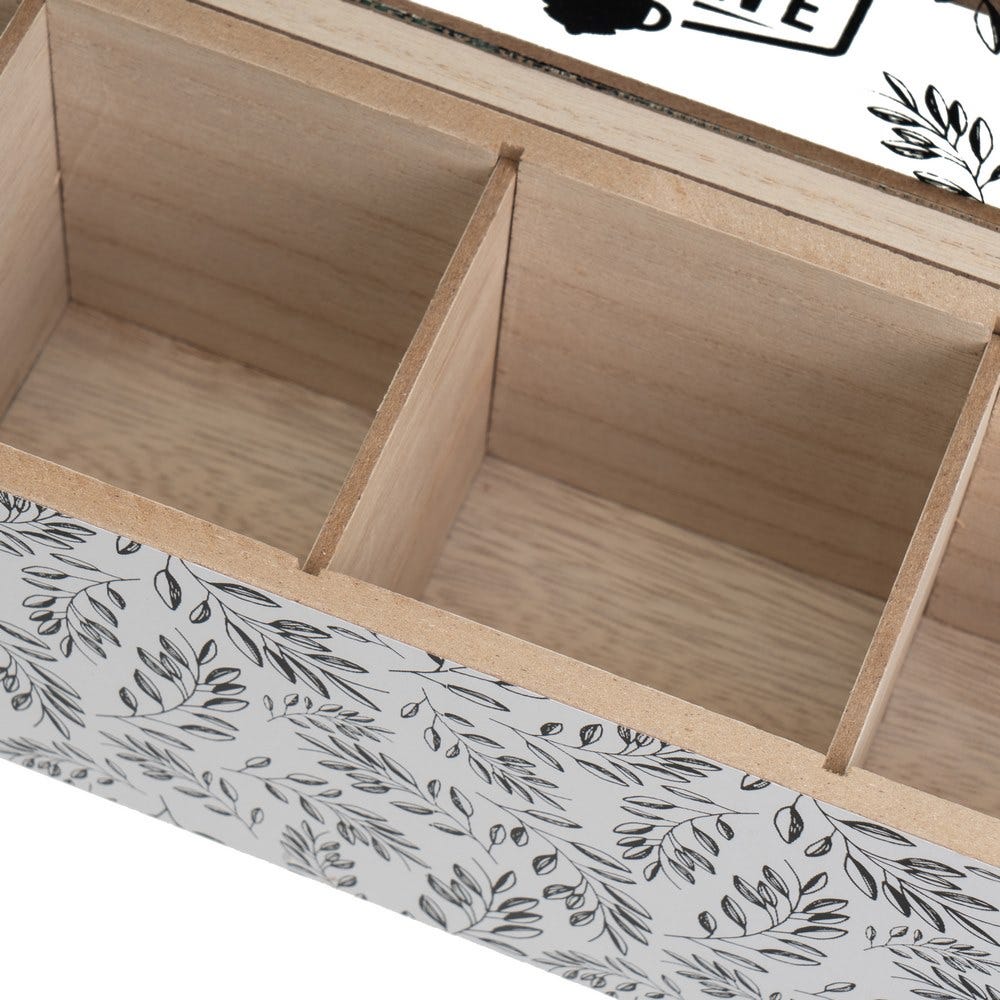 Caixa 4 Compartimentos Mdf-Cristal 29 X 8 X 9 Cm (1 unidade) - Image 4