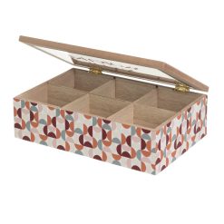 Alternative view of Caixa 6 Compartimentos Mdf-Cristal 24 X 16 X 7 Cm (1 unidade)