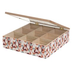 Alternative view of Caixa 9 Compartimentos Mdf-Cristal 24 X 24 X 7 Cm (1 unidade)