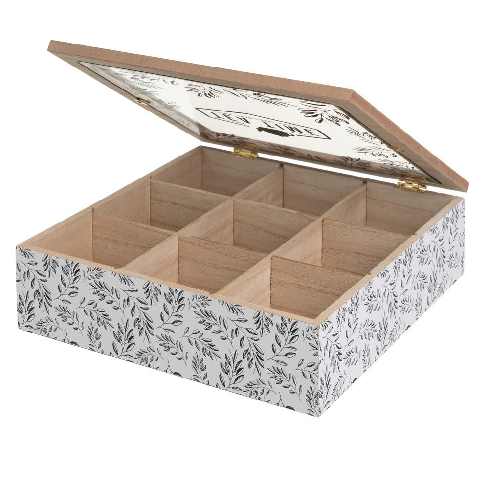 Caixa 9 Compartimentos Mdf-Cristal 24 X 24 X 7 Cm (1 unidade) - Image 2