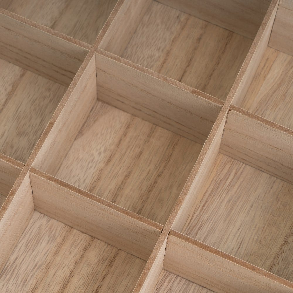 Caixa 9 Compartimentos Mdf-Cristal 24 X 24 X 7 Cm (1 unidade) - Image 3