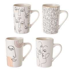 Chávena Mug 370 Ml 4/M Cerâmica 12 X 8 X 12 Cm (4 unidades)
