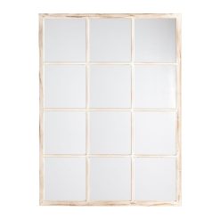 Espelho Branco Escovado Madeira 90 X 3 X 120 Cm