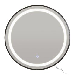 Espelho Com Decoração Verde E Luz Led. 60 X 3 X 60 Cm