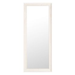 Espelho Decorativo De Madeira Branca, 70 X 4,30 X 171 Cm