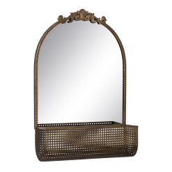 Espelho Envejocodo Ouro Metal-Cristal 47 X 17,50 X 53 Cm