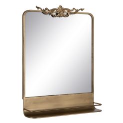Espelho Envejocodo Ouro Metal-Cristal 62 X 16 X 65 Cm