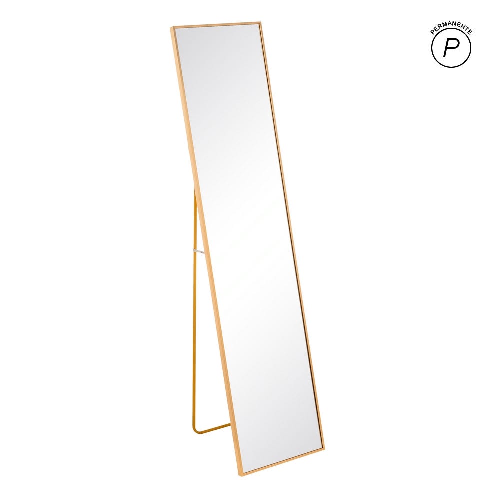 Espelho Ouro Alumínio-Cristal 35 X 2,50 X 151 Cm