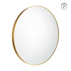 Espelho Ouro Alumínio-Cristal 60 X 4 X 60 Cm