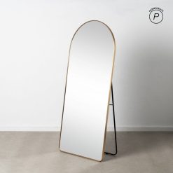 Espelho Ouro Decoração Alumínio-Cristal. 80X3X180Cm