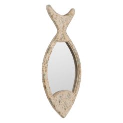 Alternative view of Espelho Peixe Branco Escovado Madeira 36 X 2 X 64 Cm