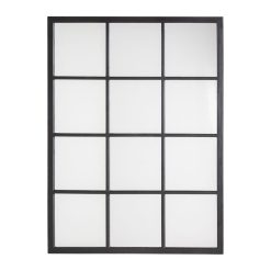 Espelho Preto Madeira Decoração. 90X3X120Cm