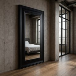 Espelho Preto Mdf-Madeira 125 X 9 X 201 Cm