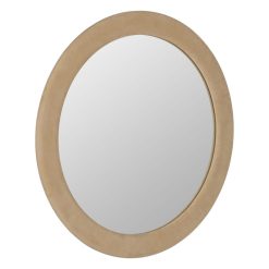 Alternative view of Espelho Redondo Bege Em Mdf E Tecido, 100 X 4 X 100 Cm