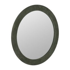 Alternative view of Espelho Redondo Verde Em Mdf E Tecido, 100 X 4 X 100 Cm