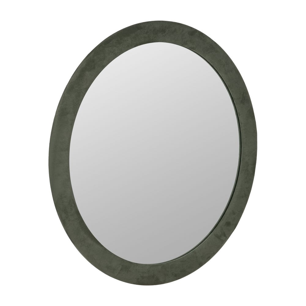Espelho Redondo Verde Em Mdf E Tecido, 120 X 4 X 120 Cm - Image 3