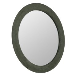 Alternative view of Espelho Redondo Verde Em Mdf E Tecido, 80 X 4 X 80 Cm