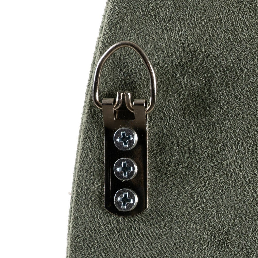 Espelho Redondo Verde Em Mdf E Tecido, 80 X 4 X 80 Cm - Image 3