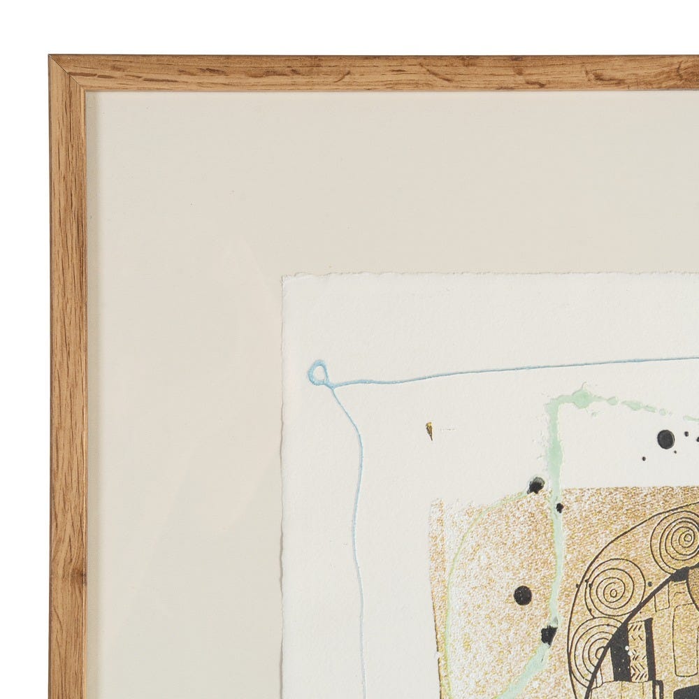 Gravura De Klimt Sobre Madeira E Vidro, 76 X 3 X 98 Cm - Image 3