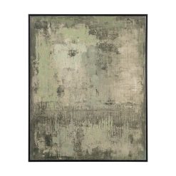 Imagem Impressa Abstrata Em Tela Verde, 100 X 3,80 X 80 Cm