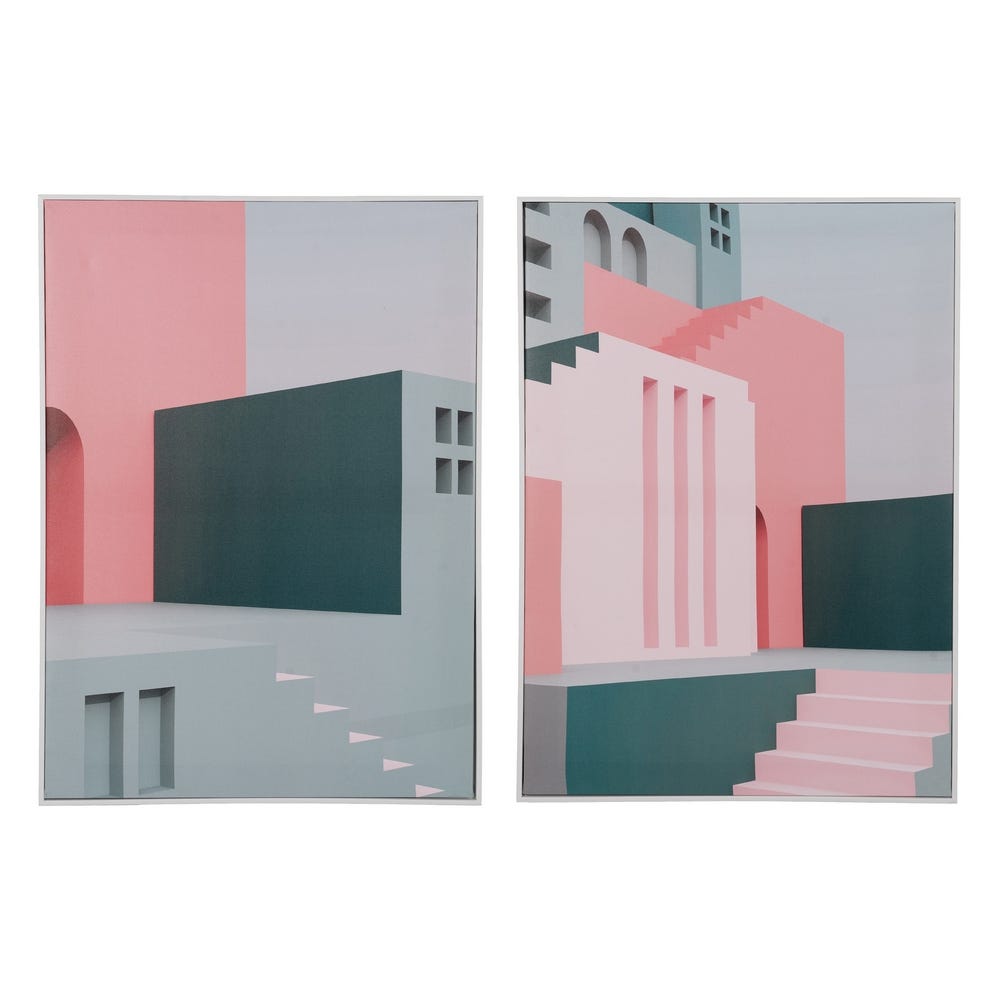 Imagem Impressa Casas 2/M Decoração. 50 X 3 X 70 Cm (2 Unidades)