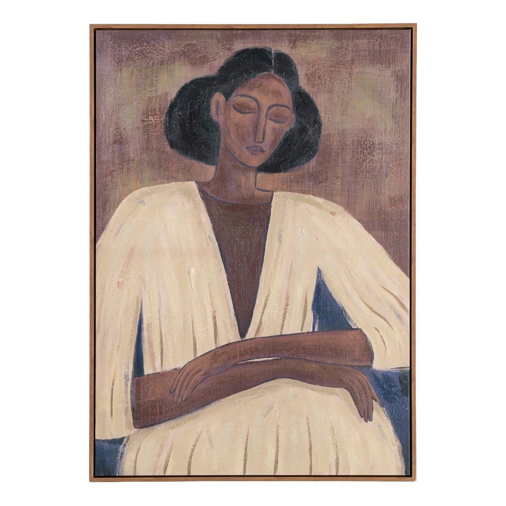 Imagem Impresso Mulher Canvas Decoração. 70X4X100Cm