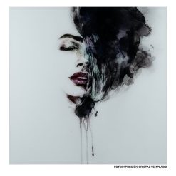 Imagem Impresso Mulher Vidro Temperado 120 X 4 X 120 Cm