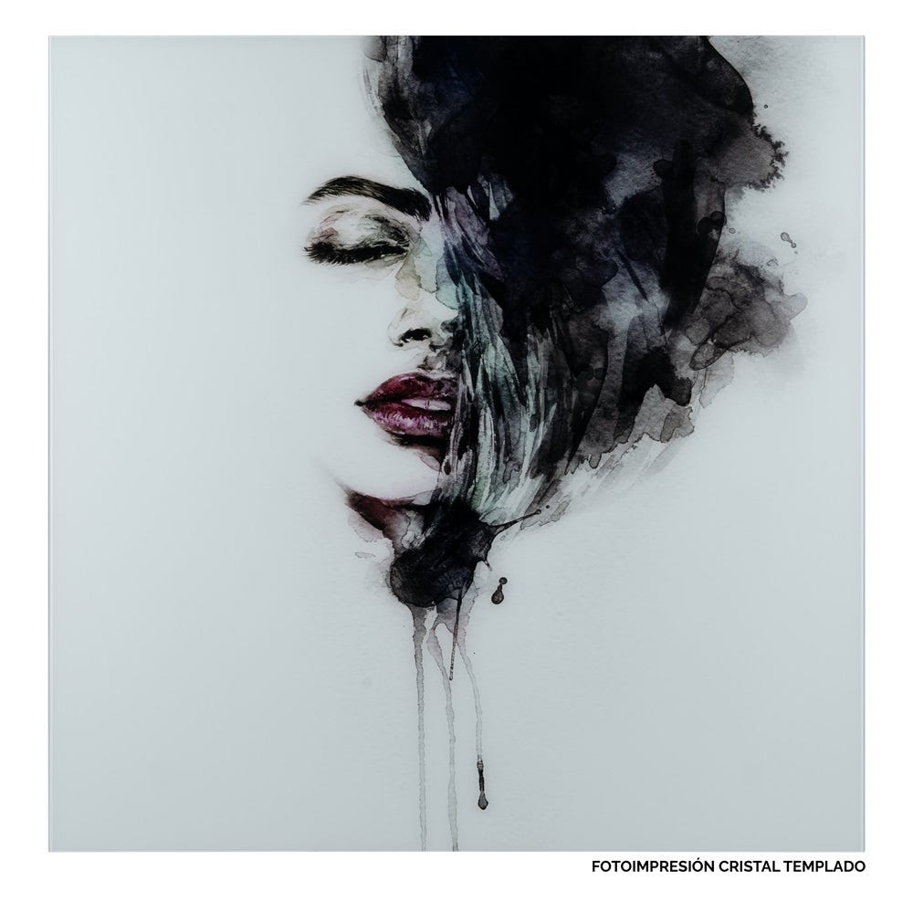 Imagem Impresso Mulher Vidro Temperado 120 X 4 X 120 Cm