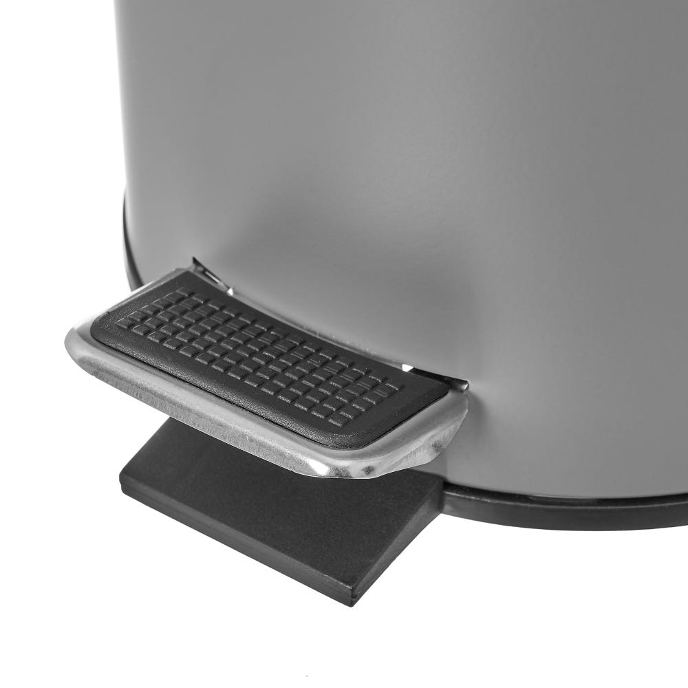 Lixeira 3 Litros Metal-Bambu Cinza 17 X 21 X 23 Cm (1 unidade) - Image 3