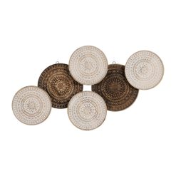 Mural De Parede Branco-Natural 102 X 5 X 55 Cm