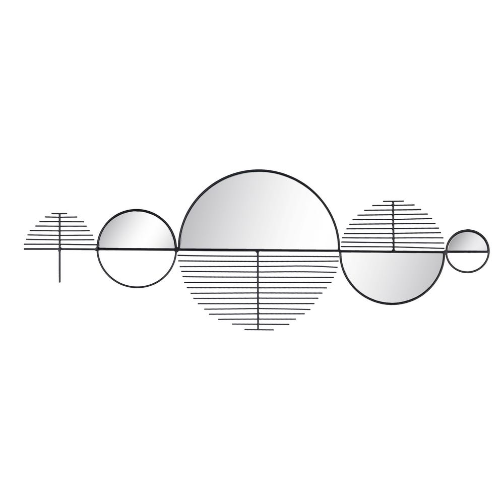 Mural Parede Espelho Marrom Metal-Cristal 114 X 1 X 40 Cm