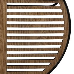 Alternative view of Mural Parede Espelho Natural-Preto Metal 123,20 X 4,40 X 63,