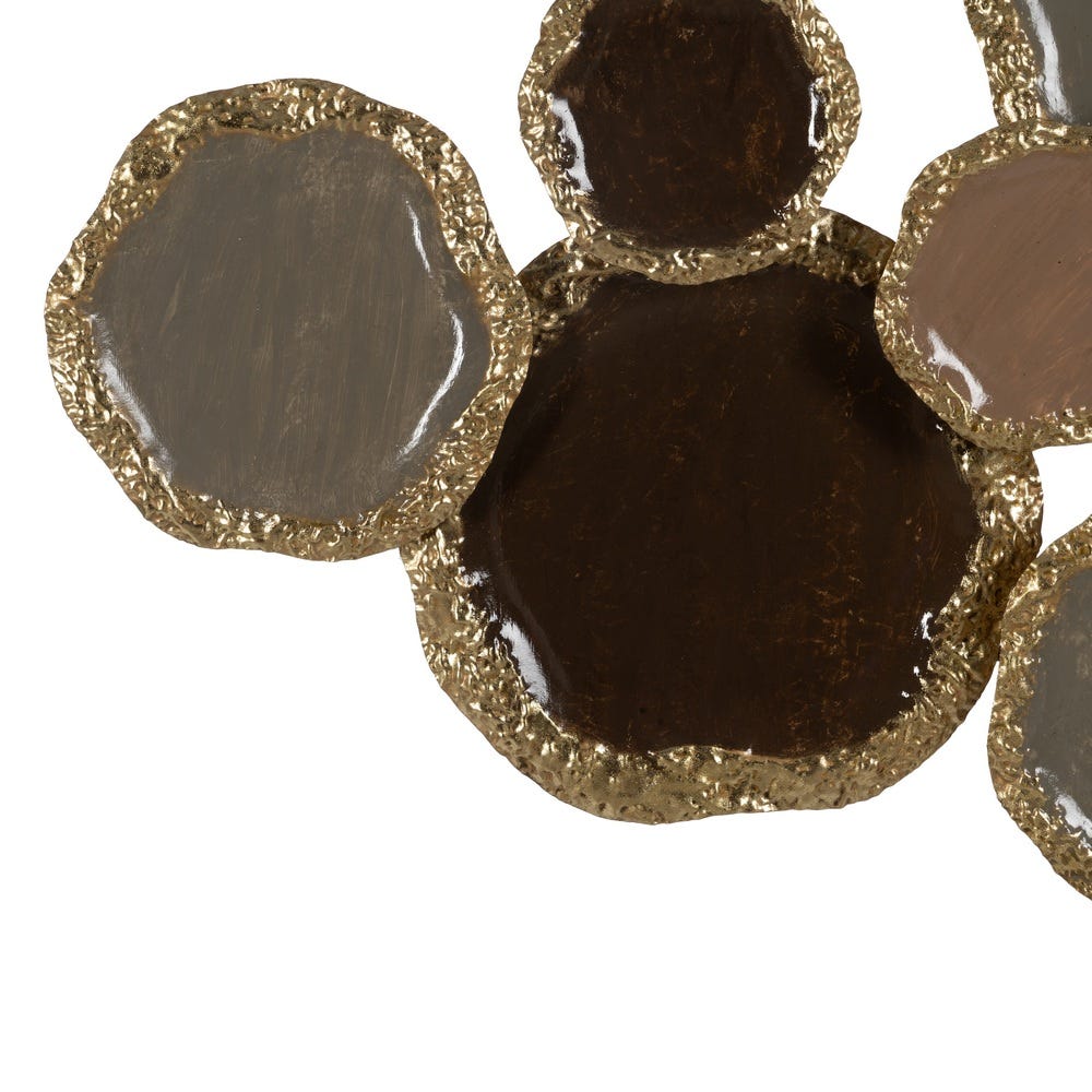 Painel De Parede Metálico Marrom-Dourado 118,70 X 6,40 X 56,50 Cm - Image 2