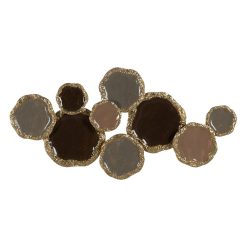 Painel De Parede Metálico Marrom-Dourado 118,70 X 6,40 X 56,50 Cm