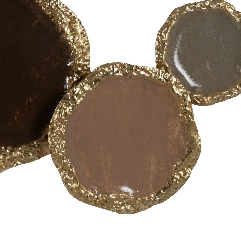 Painel De Parede Metálico Marrom-Dourado 118,70 X 6,40 X 56,50 Cm - Image 3