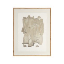 Pintura Abstrata Impressa Em Madeira E Vidro, 76 X 3 X 98 Cm