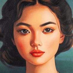 Alternative view of Pintura De Mulher Em Tela Amarela. 80 X 3,50 X 116 Cm