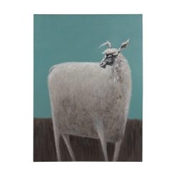 Pintura Ovelha Turquesa Tela 90 X 3,50 X 120 Cm