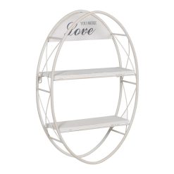 Prateleiras De Decoração Em Metal Branco. 40X13,50X60Cm