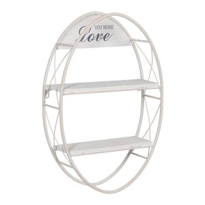 Prateleiras De Decoração Em Metal Branco. 40X13,50X60Cm