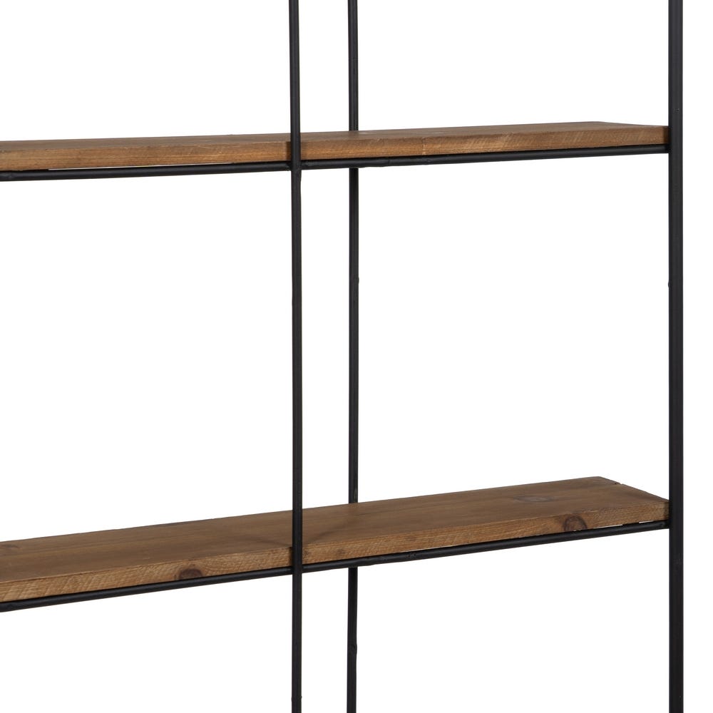 Prateleiras De Decoração Em Metal Preto-Marrom. 47,50 X 13 X 89 Cm - Image 3