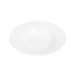 Prato Fundo Lines Porcelana Branco 22 X 22 X 4 Cm (4 unidades)